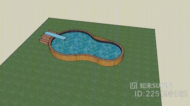 水塘SU模型下载【ID:225198162】