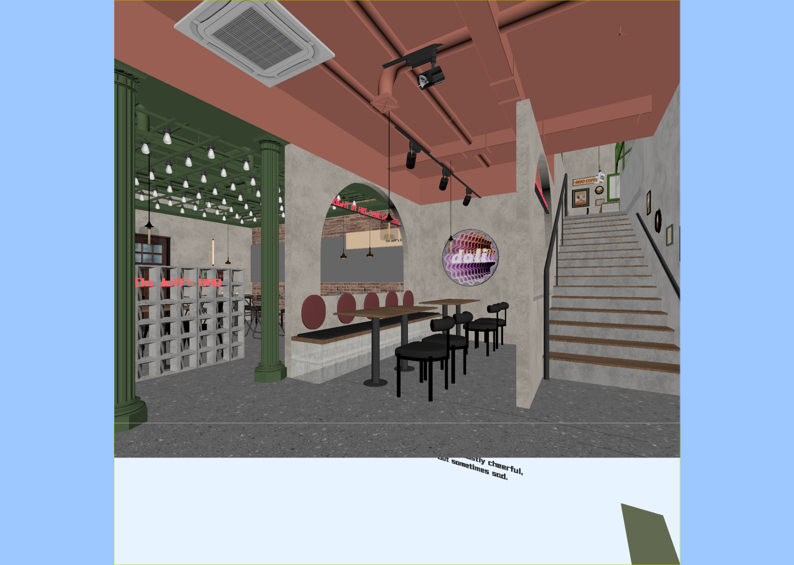 工业咖啡厅3D模型下载【ID:1214710242】