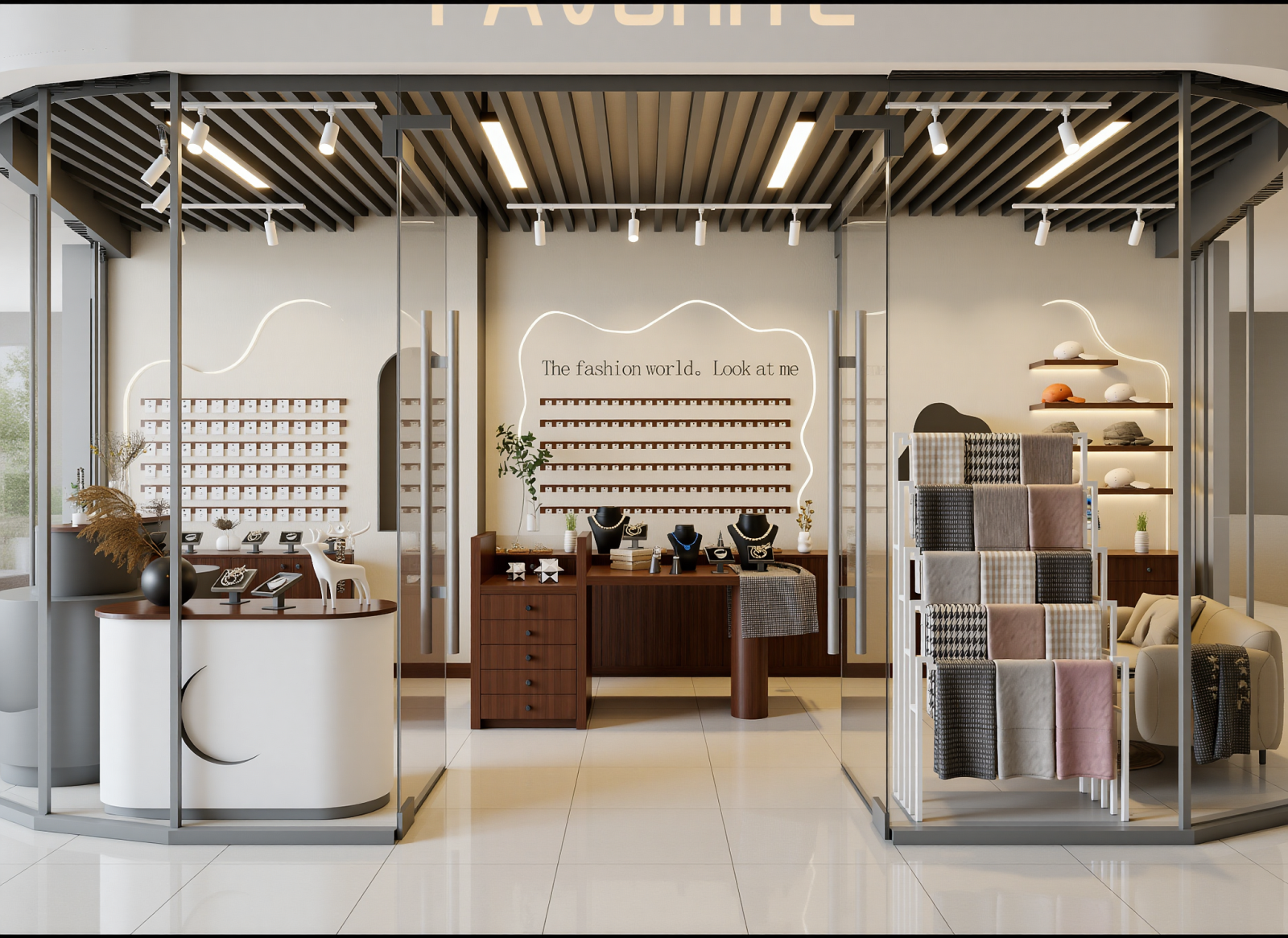 现代服装展厅3D模型下载【ID:1215113580】