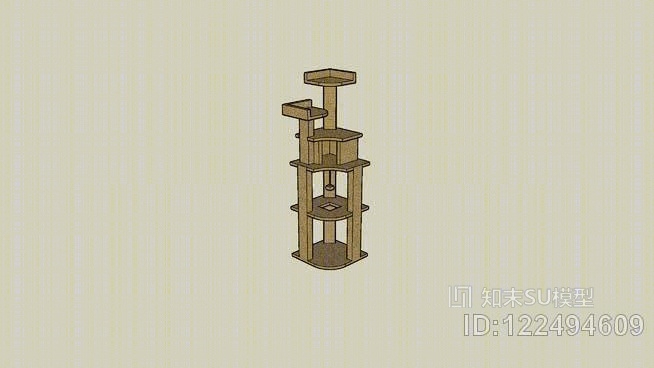 猫树/猫公寓SU模型下载【ID:122494609】
