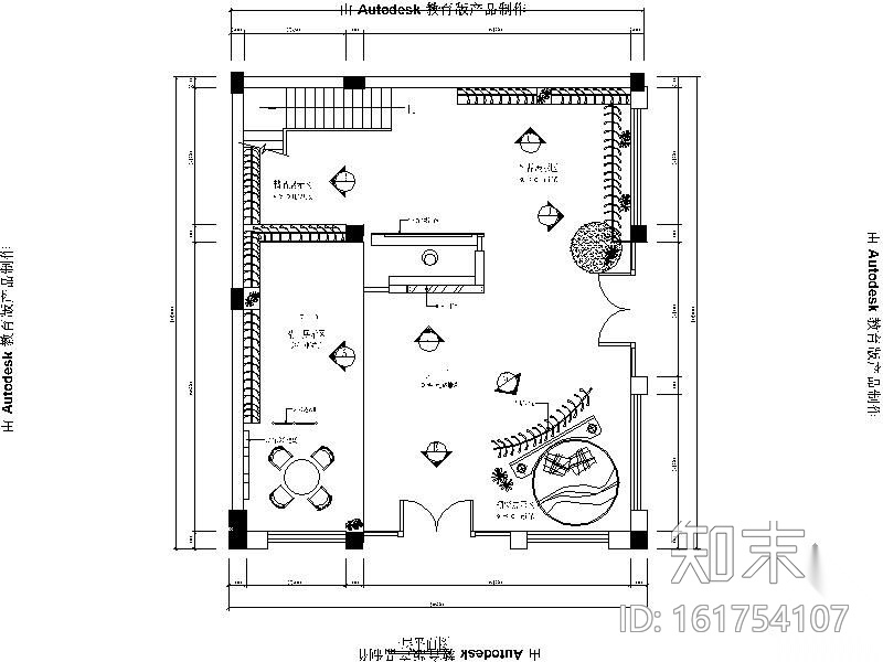 某家庭展览专卖装修施工图cad施工图下载【ID:161754107】