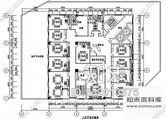 施工图宾馆餐厅装修图cad施工图下载【ID:532013575】