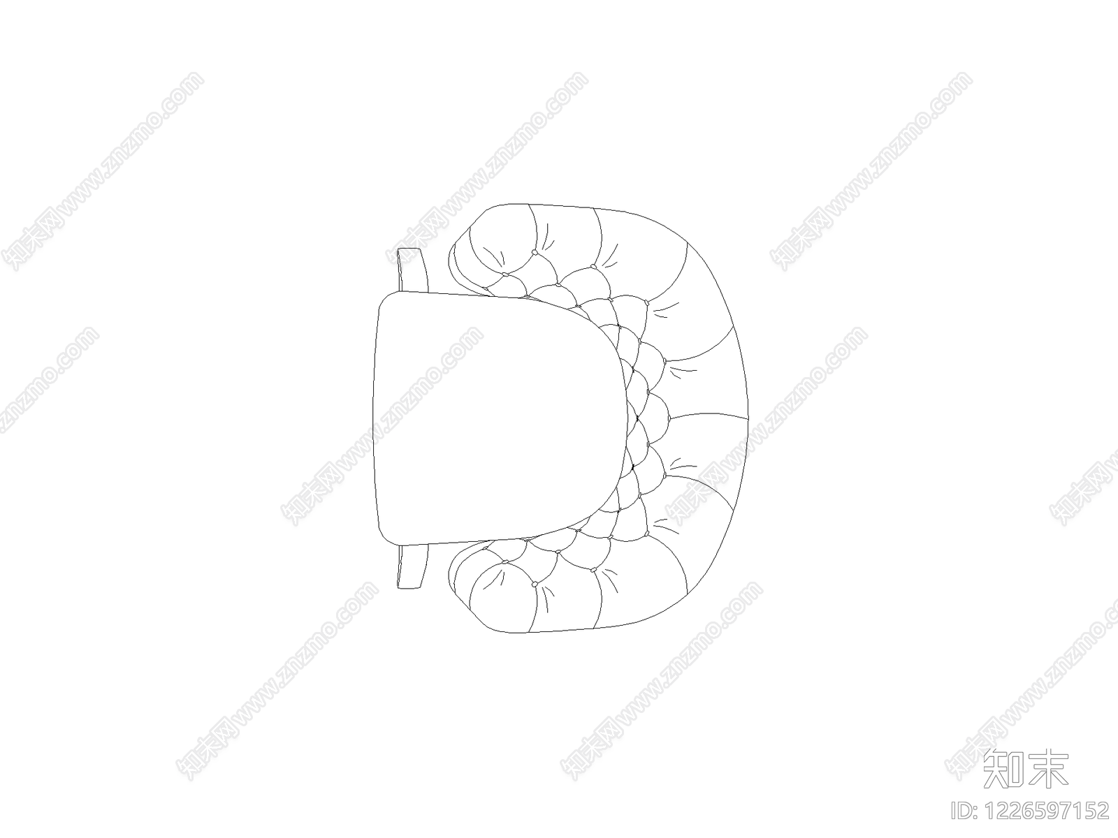 沙发cad施工图下载【ID:1226597152】