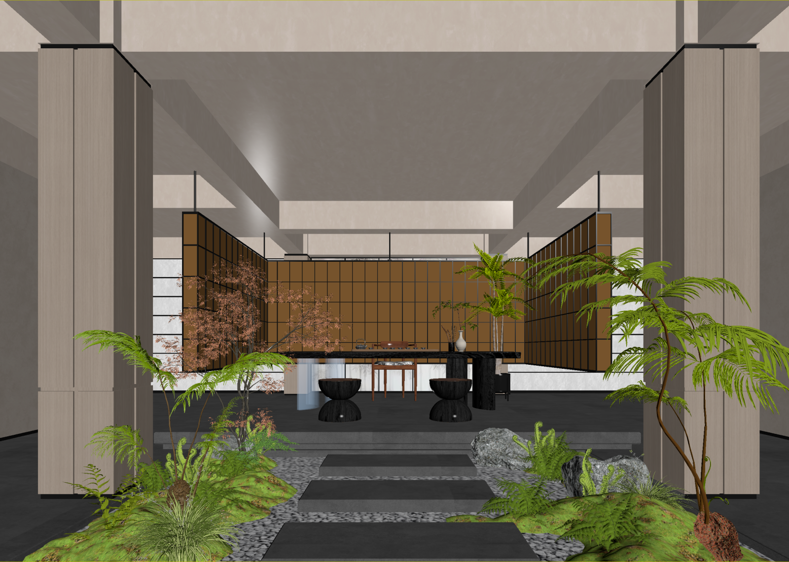 新中式茶馆3D模型下载【ID:1214946857】