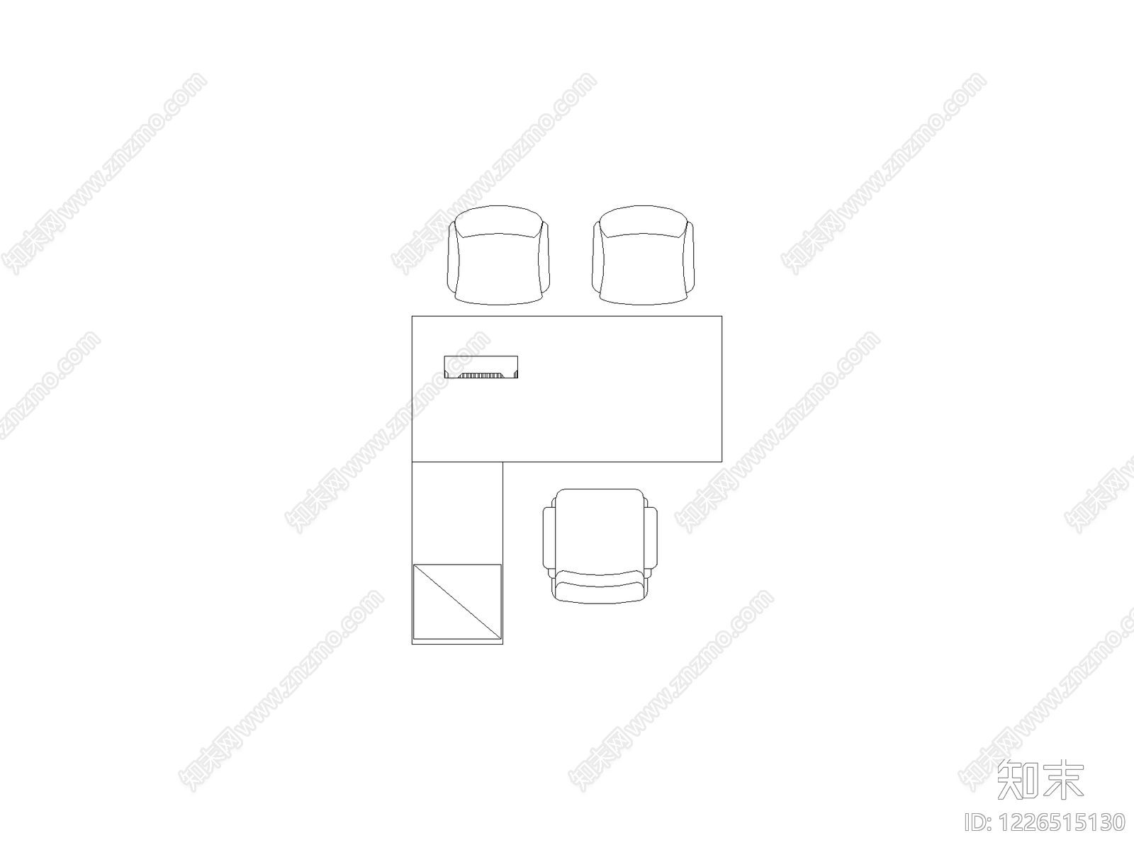 桌椅CAD图纸