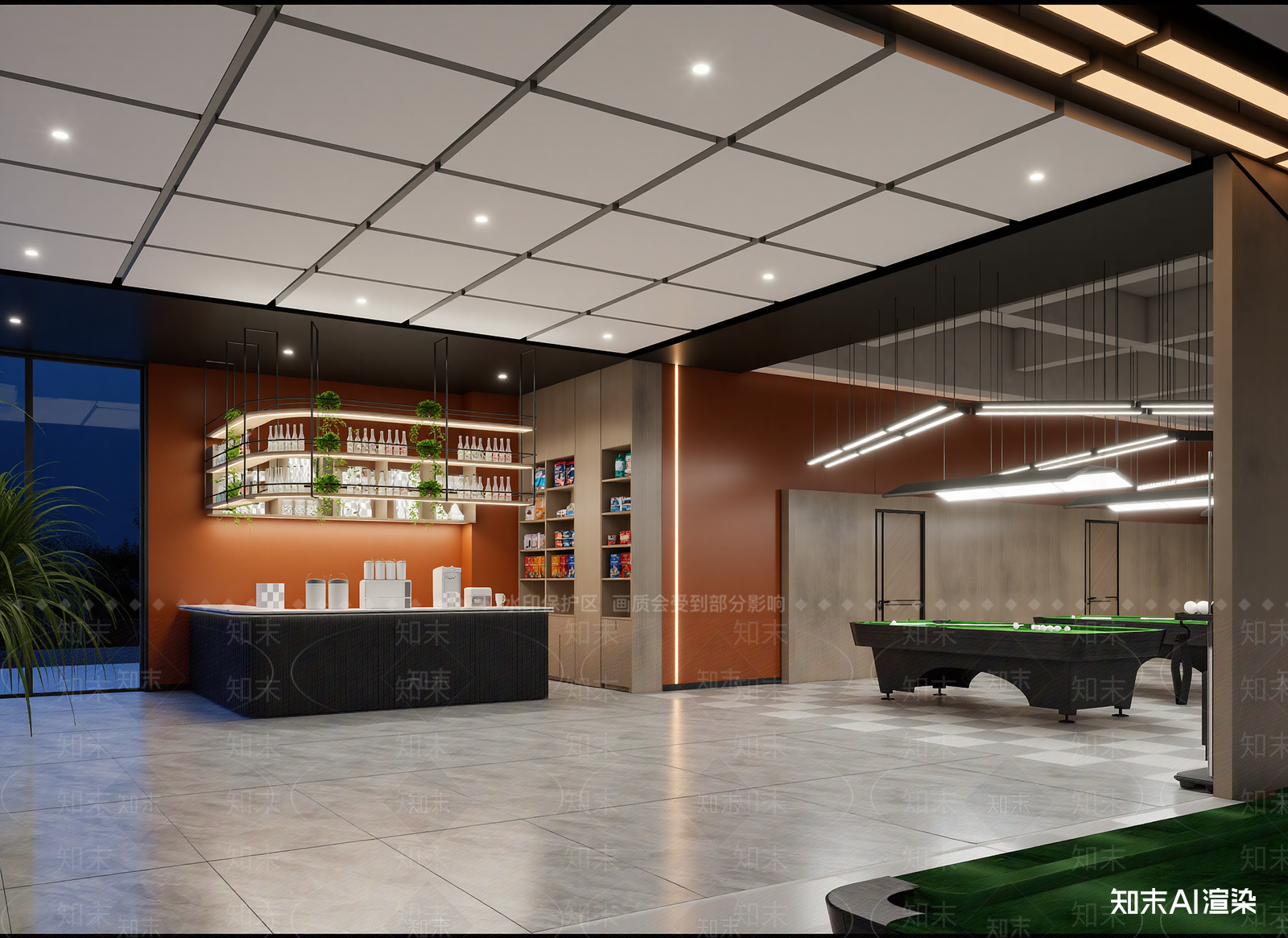 台球室3D模型下载【ID:1214024343】