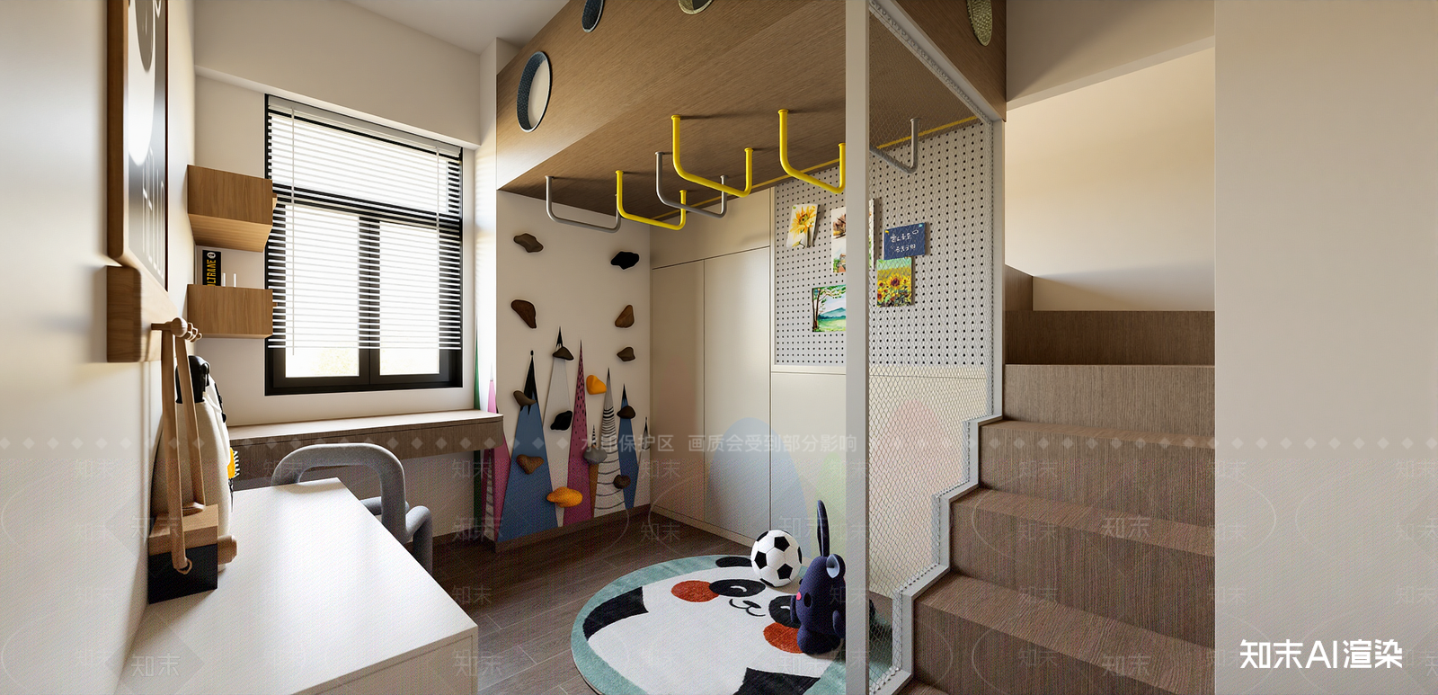 现代通用儿童房SU模型下载【ID:1216022888】