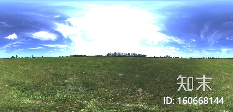 户外草地HDR全景贴图贴图下载【ID:160668144】