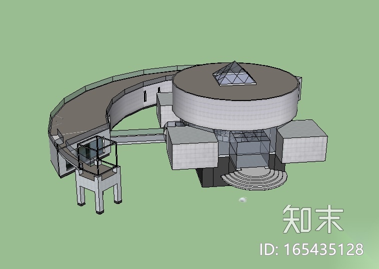 建筑设计大师丹下健三SU模型合集（共两套）施工图下载【ID:165435128】