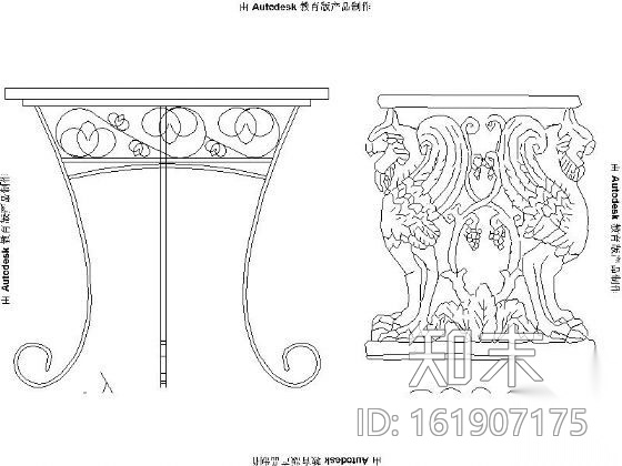 精美欧式构件图块集cad施工图下载【ID:161907175】