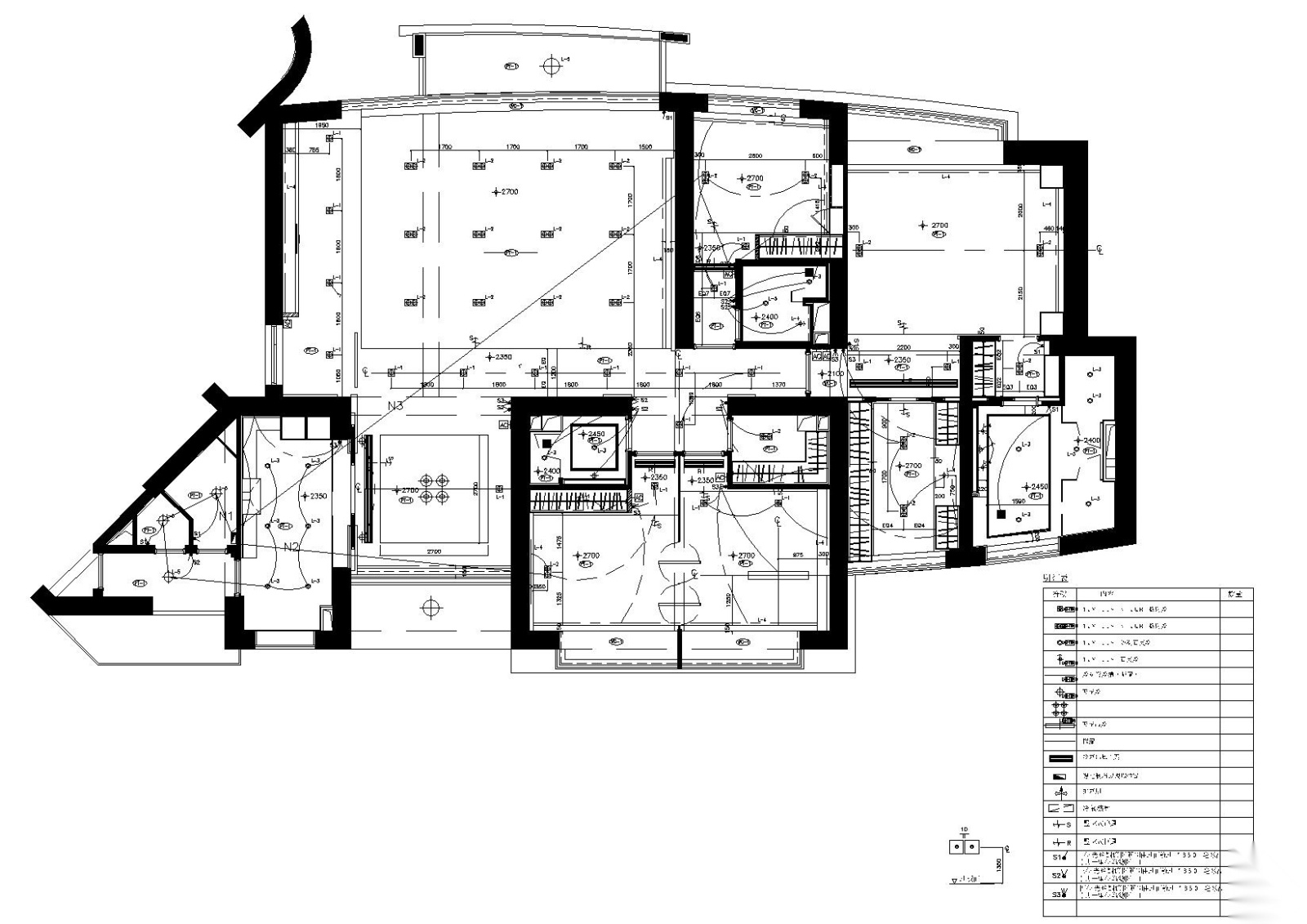 [​上海]梁志天_鹏利海景花园样板房施工图施工图下载【ID:160500120】