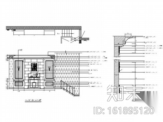 [重庆]三层双拼别墅室内装修图cad施工图下载【ID:161895120】