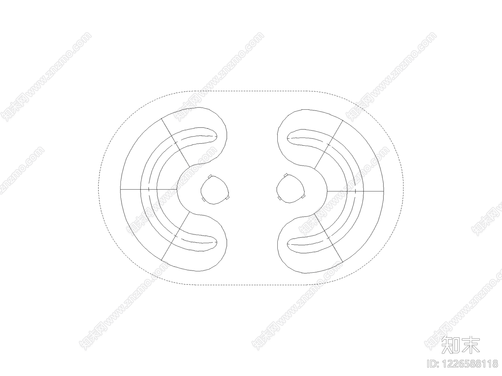 现代地面拼花CAD图纸