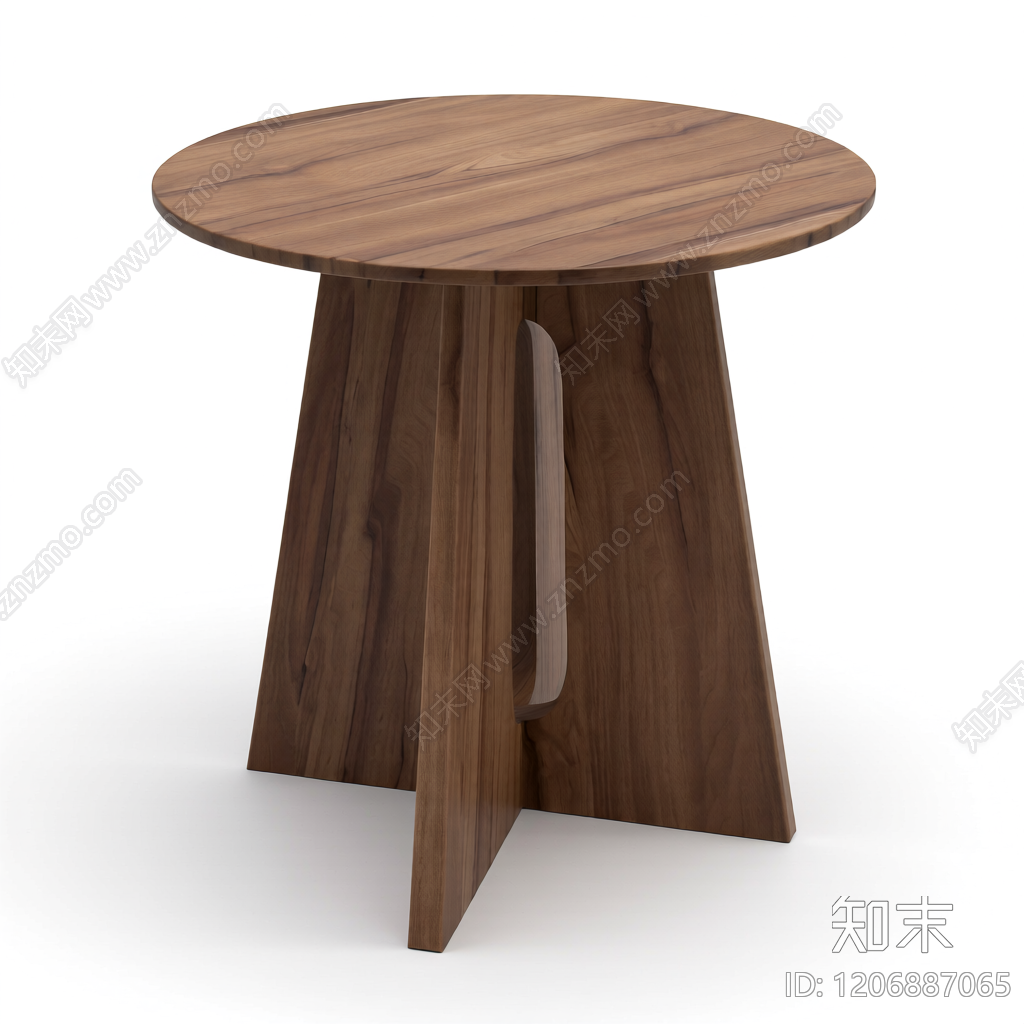 木质圆桌造型构件3D模型下载【ID:1206887065】