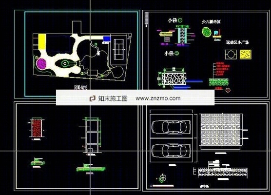 园路铺装图cad施工图下载【ID:36941665】