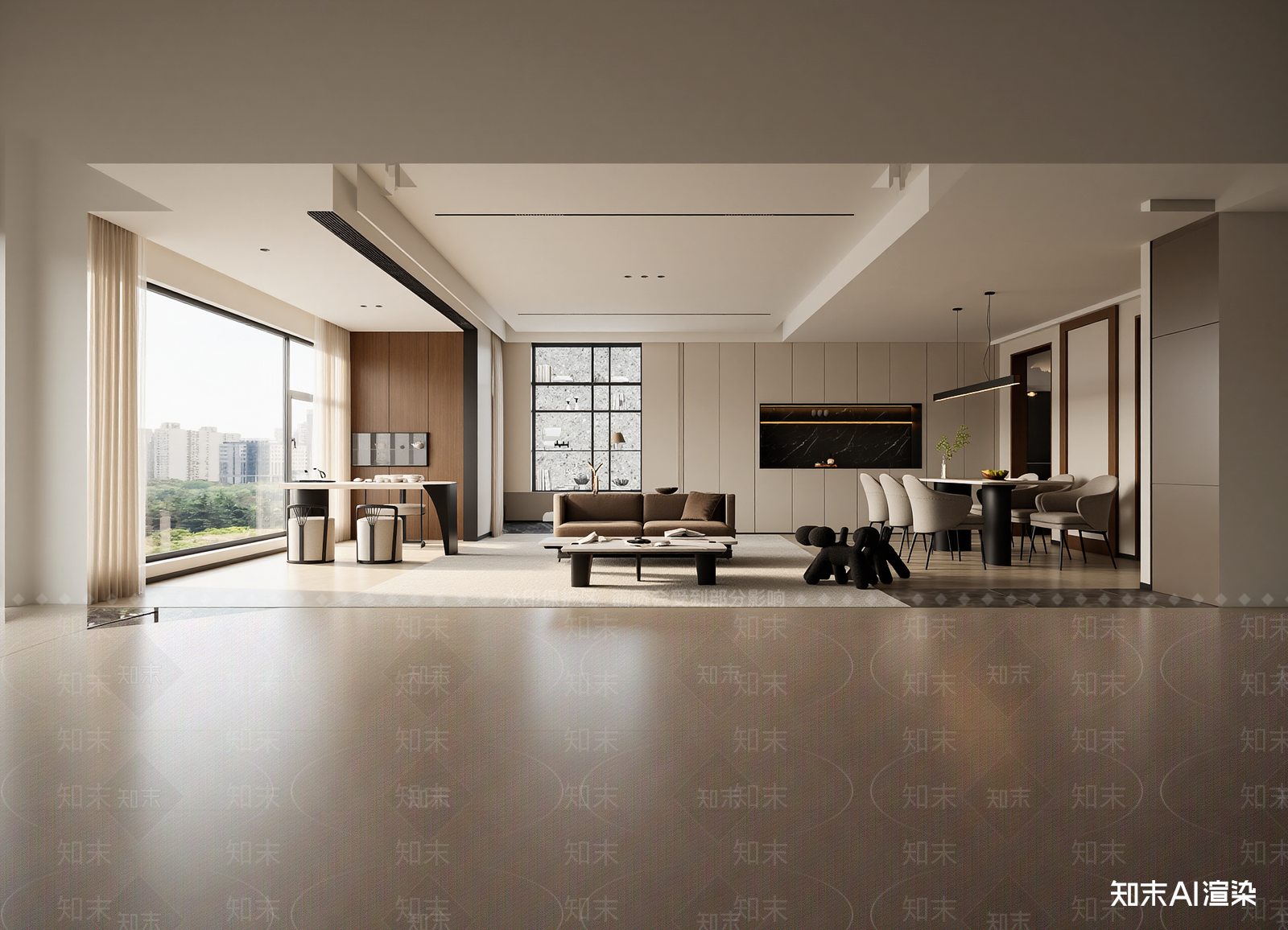 现代客餐厅3D模型下载【ID:1214698687】