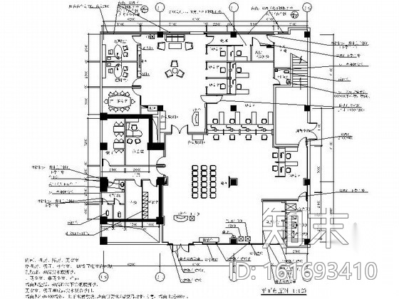 [青岛]工商银行分行室内装修图cad施工图下载【ID:161693410】