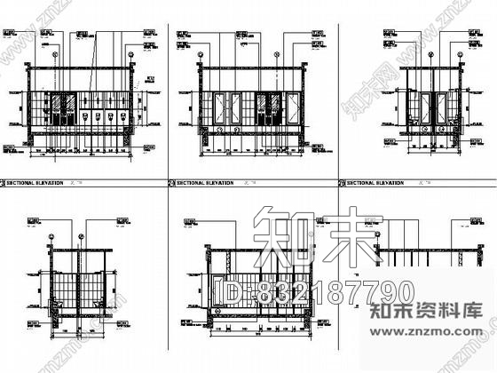 图块/节点某现代海鲜餐厅卫生间室内剖立面详图施工图下载【ID:832187790】