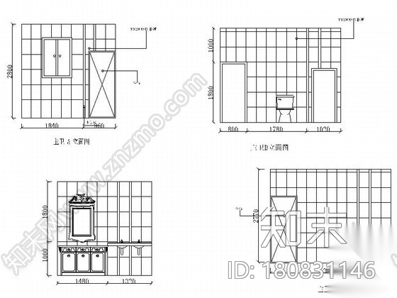 美式乡村复式样板房装修图（含实景）cad施工图下载【ID:180831146】