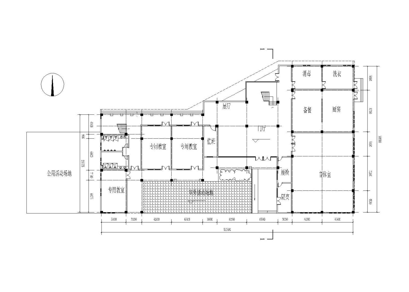 世贸泰州住宅幼儿园建筑施工图（CAD+效果图）施工图下载【ID:151647178】