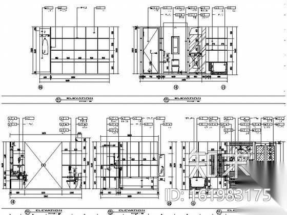 公寓式酒店客房装修图Ⅰcad施工图下载【ID:161983175】
