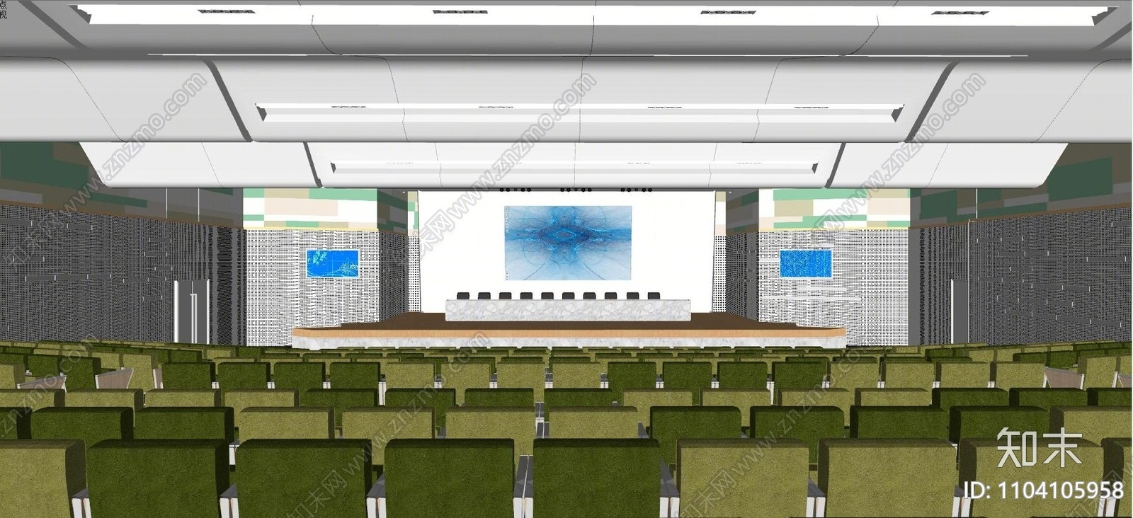 现代报告厅SU模型下载【ID:1104105958】