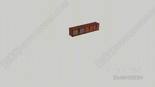 带隐蔽式微波炉和迷你冰箱的箱子SU模型下载【ID:434135234】