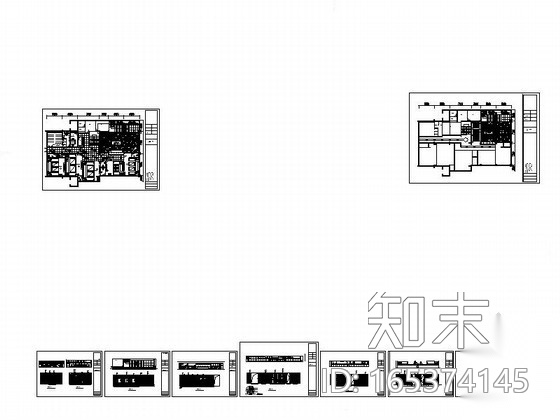 现代KTV公共通道室内装修图cad施工图下载【ID:165374145】