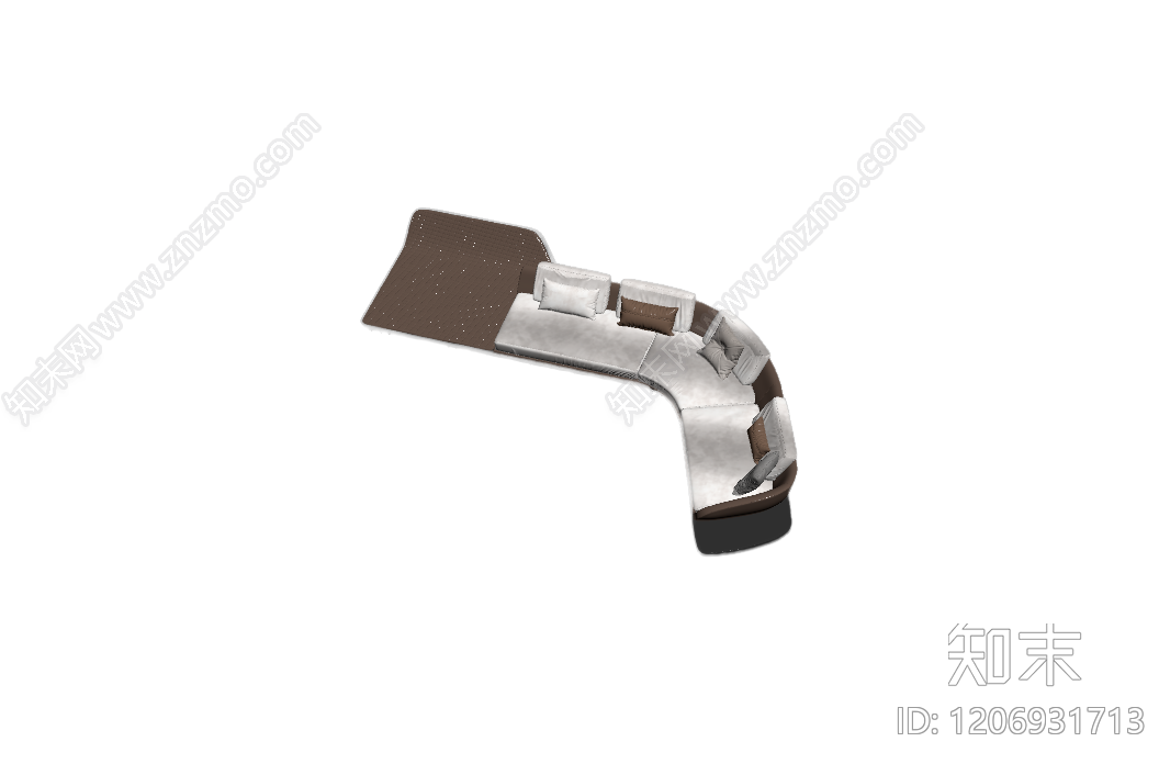 L型组合沙发3D模型下载【ID:1206931713】