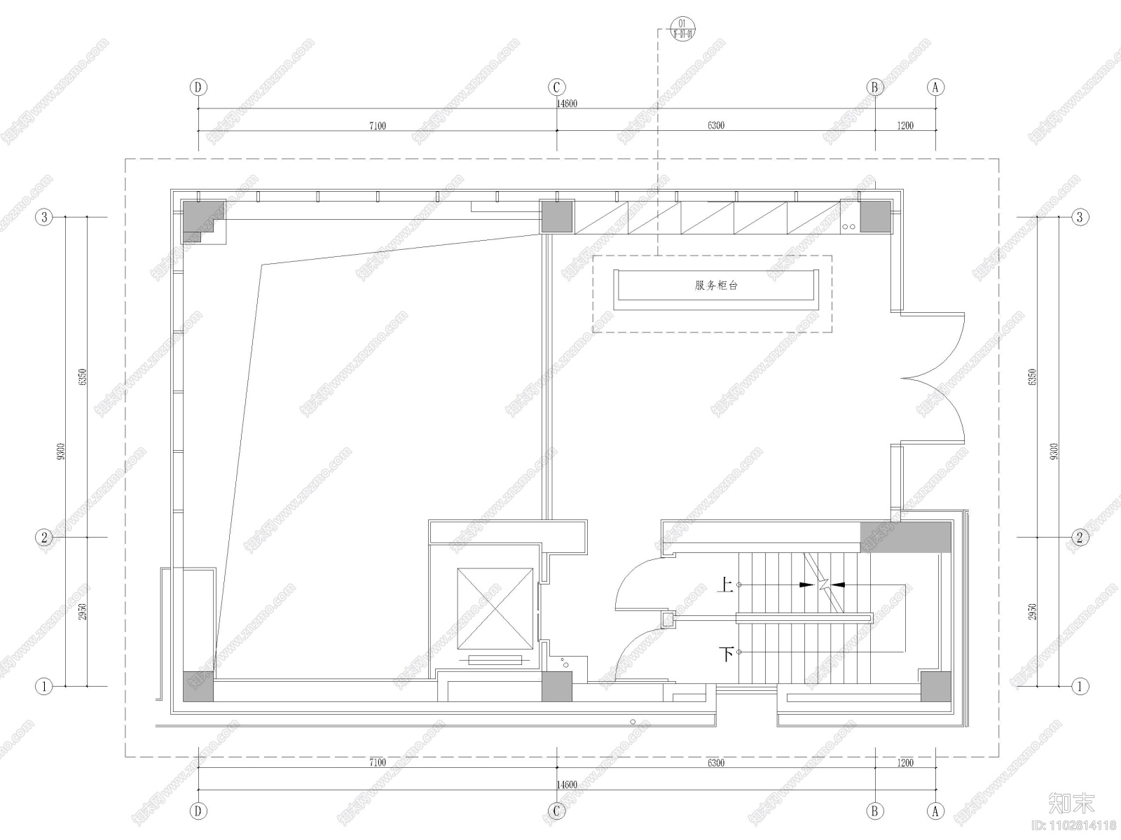 郑州壹号院商务会所室内装修设计施工图cad施工图下载【ID:1102814118】