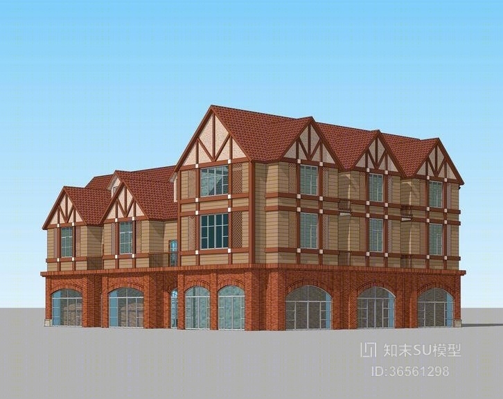 简欧式售楼处SU模型下载【ID:36561298】