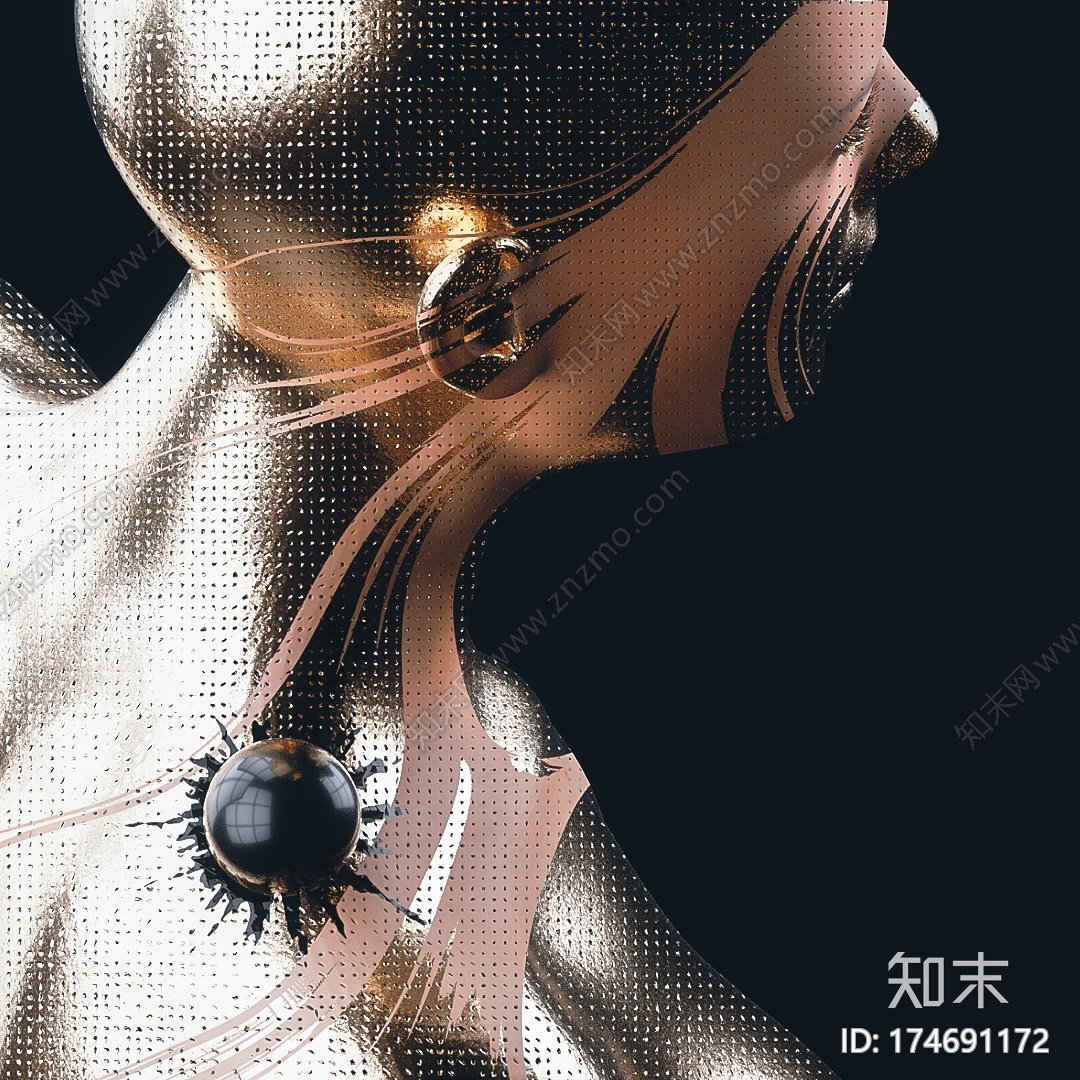 防弹的小金人C4D动画工程文件分享CG模型下载【ID:174691172】