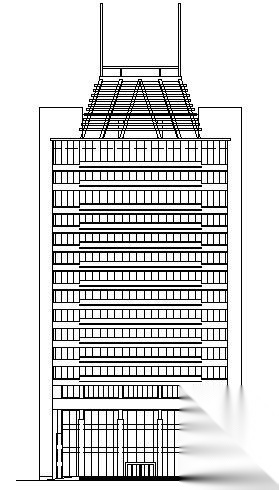 某十八层办公建筑方案设计图cad施工图下载【ID:151432118】