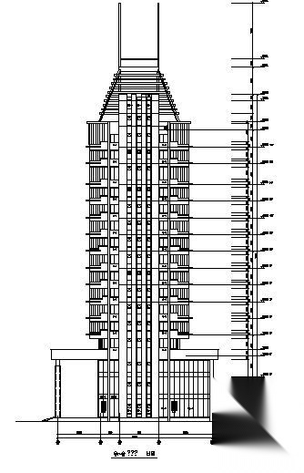 某十八层办公建筑方案设计图cad施工图下载【ID:151432118】