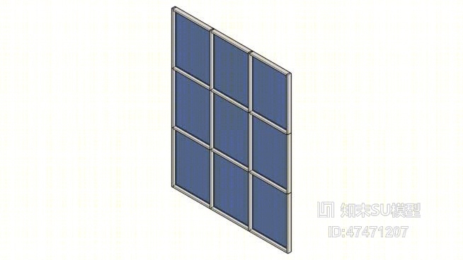 平开窗SU模型下载【ID:918024239】