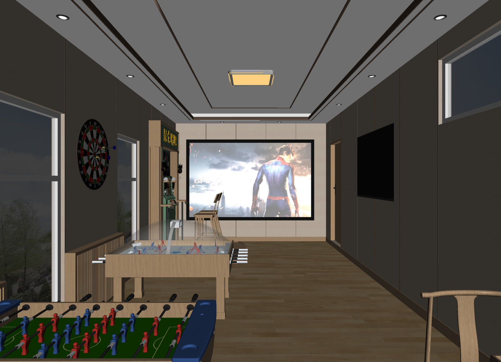 现代影音室3D模型下载【ID:1214412692】