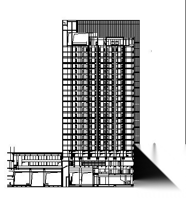 十九层越洋广场大厦幕墙建筑施工图cad施工图下载【ID:151509139】