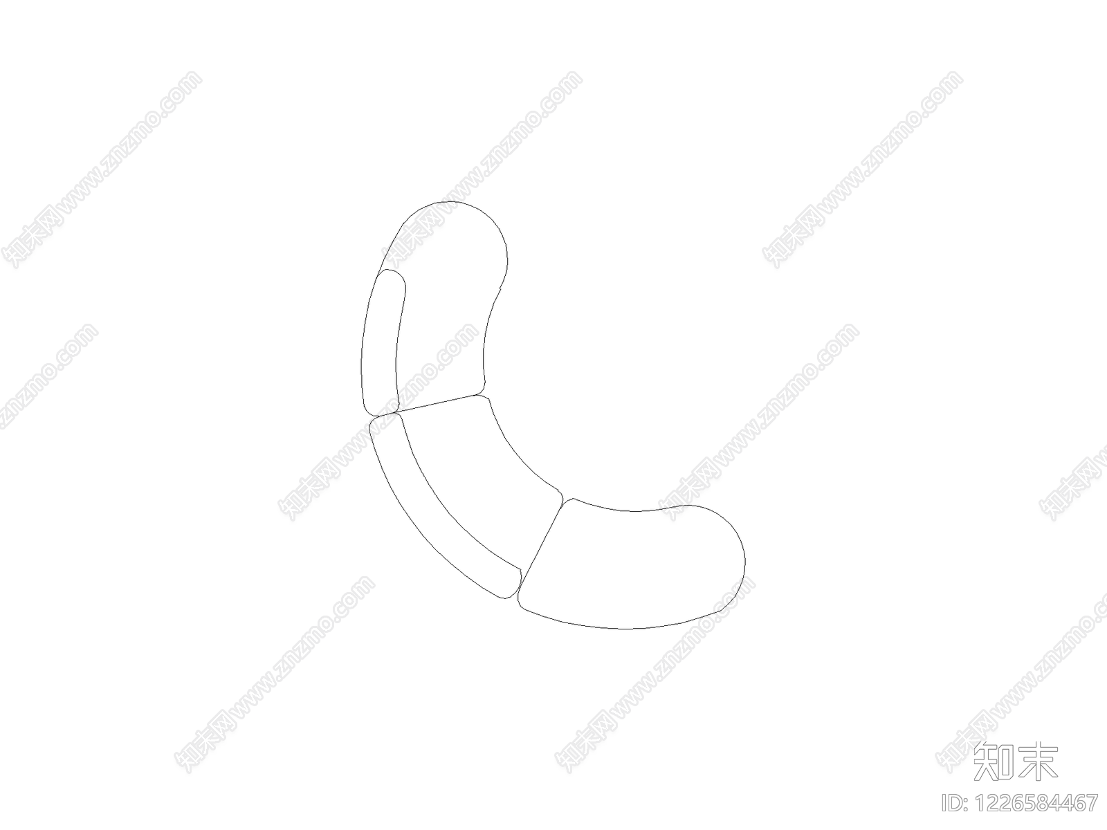 现代沙发CAD图纸