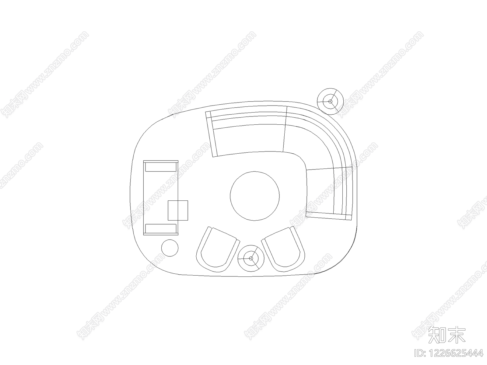 现代,意式沙发CAD图纸