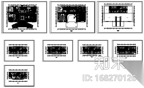 四星酒店的平面布置cad施工图下载【ID:168270126】
