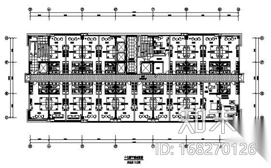 四星酒店的平面布置cad施工图下载【ID:168270126】