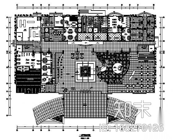 四星酒店的平面布置cad施工图下载【ID:168270126】