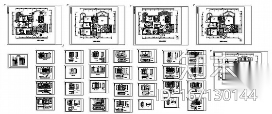 某住宅精装修设计图施工图下载【ID:167130144】