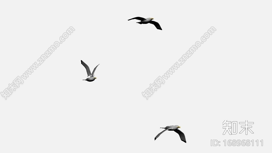 动画远景用的鸟CG模型下载【ID:168968111】