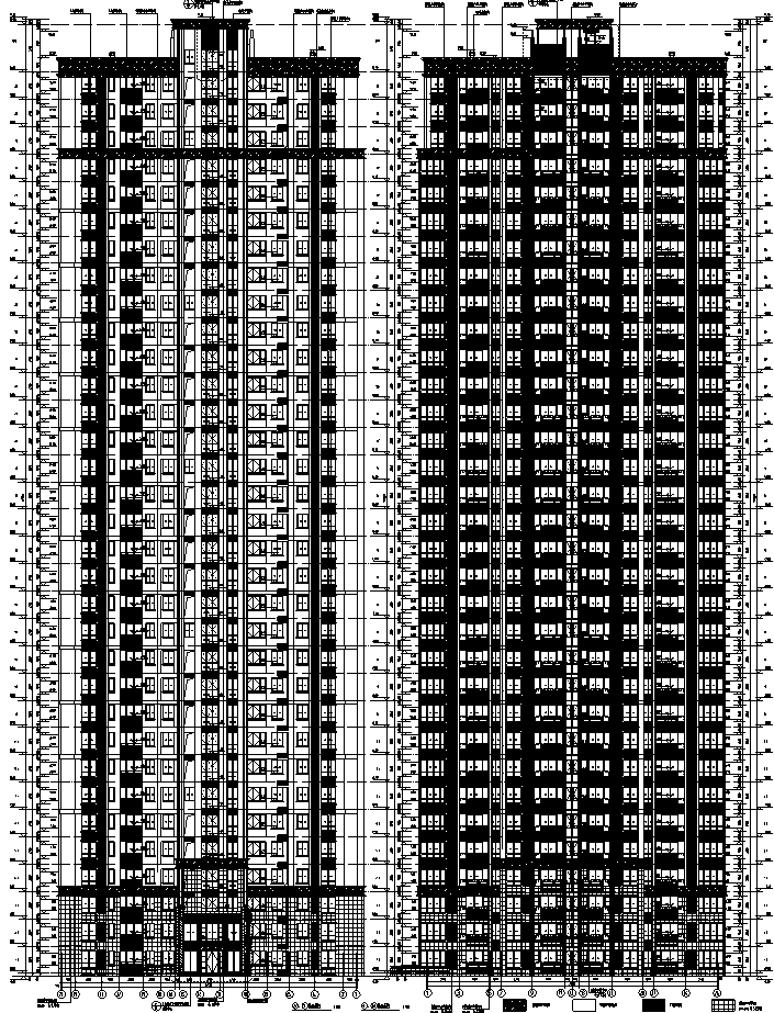 [安徽]10栋全专业高层塔式住宅及商业施工图（含车库人...施工图下载【ID:149562179】