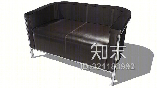 现代沙发SU模型草图