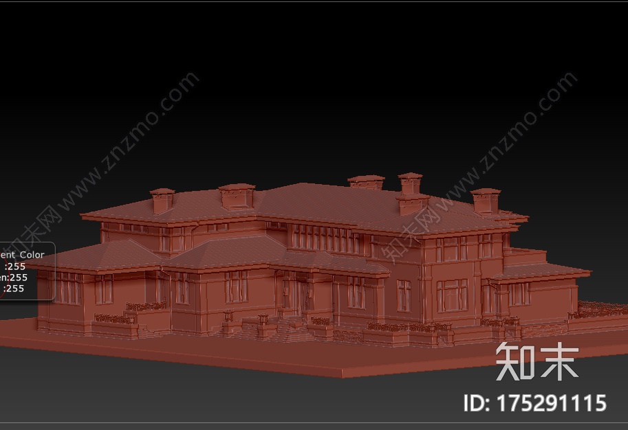 乡村别墅3d打印模型下载【ID:175291115】