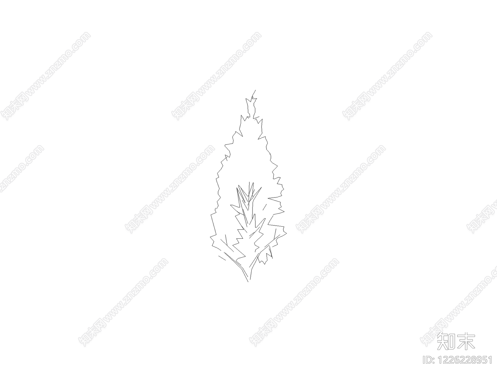 现代乔木种植CAD图纸