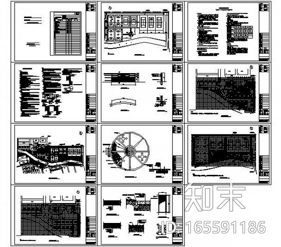 广东深圳某职业学院体育休闲公园景观设计施工图cad施工图下载【ID:165591186】