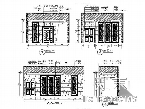 [山东]精装超豪华欧式会所装饰施工图cad施工图下载【ID:161840198】